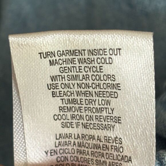 Little Lass Size 3T Denim & Cotton Pinstriped Ruffle Leg Wide Collar Jumpsuit #M - Picture 7 of 7